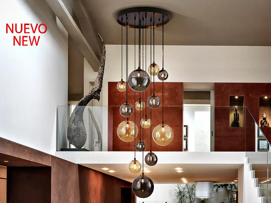 439015G DARK-LAMPARA NEGRO-LATON - Imagen 1