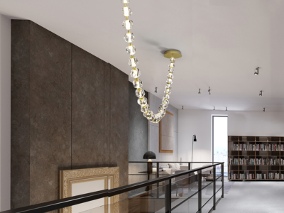 ZARIA II- LAMPARA - ORO/TRANSP DIM - Imagen 2