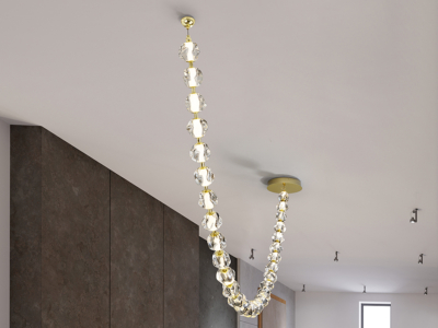 ZARIA II- LAMPARA - ORO/TRANSP DIM