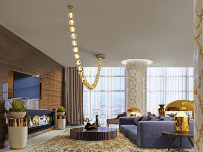 ZARIA II -LAMPARA - BRONCE/AMBAR DIM - Imagen 3