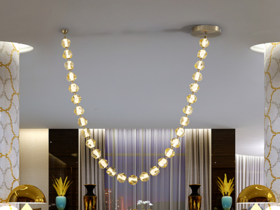 ZARIA II -LAMPARA - BRONCE/AMBAR DIM