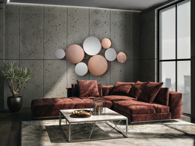 MALMO- ESPEJO ORO ROSA - Imagen 2