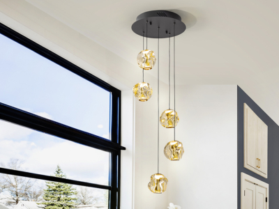 ZARIA-LAMP -NEGRO/BRONCE/AMBAR  DIM