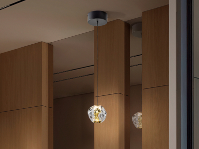 ZARIA- LAMP - NEGRO/ORO/TRANSP