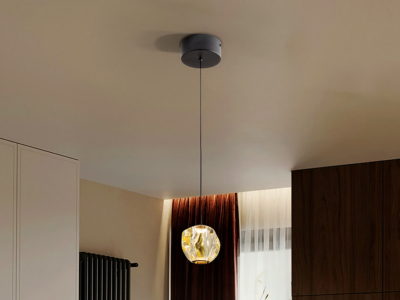 ZARIA- LAMP - NEGRO/BRONCE/AMBAR