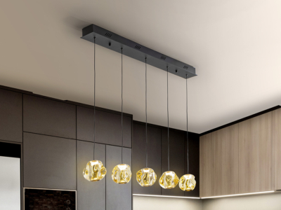 ZARIA- LAMP - NEGRO/BRONCE/AMBAR DIM