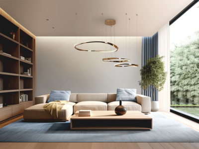 ORBITAS-LAMPARA 3 AROS ORO - Imagen 2