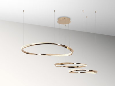 ORBITAS-LAMPARA 3 AROS ORO - Imagen 3