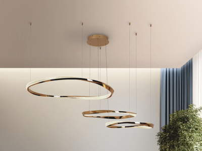 ORBITAS-LAMPARA 3 AROS ORO