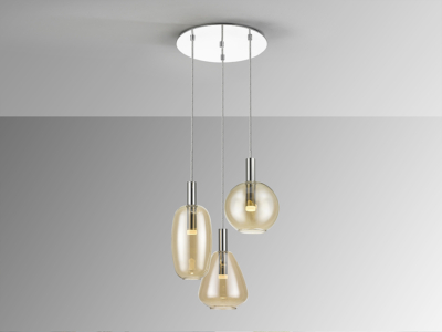 -NARA- LAMPARA  CROMO - Imagen 2