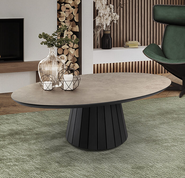 KORIA -MESA CENTRO- PIEDRA/NEGRO