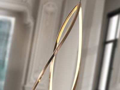 ADELE- LAMPARA GRANDE ORO ROSA - Imagen 3