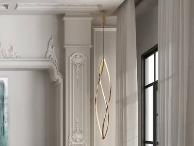 ADELE- LAMPARA GRANDE ORO ROSA