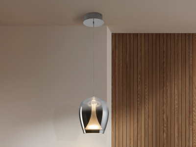 SUSPIRO- LAMPARA CROMO/SMOKY