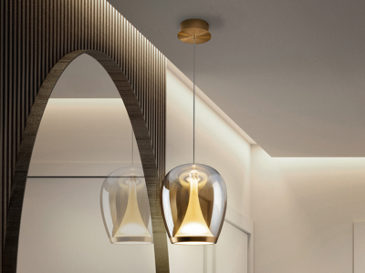 SUSPIRO- LAMPARA DORADO/AMBAR