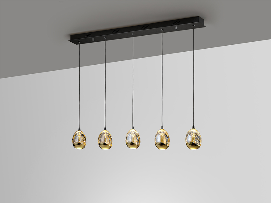 783644-3 ROCIO- LAMPARA  NEGRO-ORO - Imagen 4