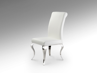 SILLA ·BARROQUE· ACERO BLANCA - Imagen 2