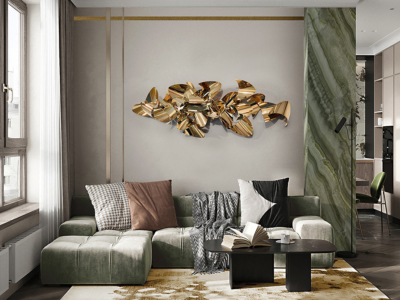 CAMILE -ESCULTURA PARED- ORO ROSA - Imagen 2