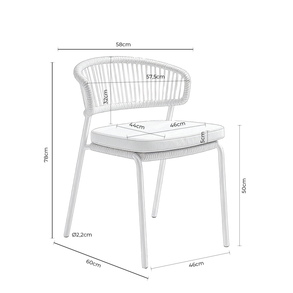 SILLA DE EXTERIOR PALMIRA VERDE - Imagen 6