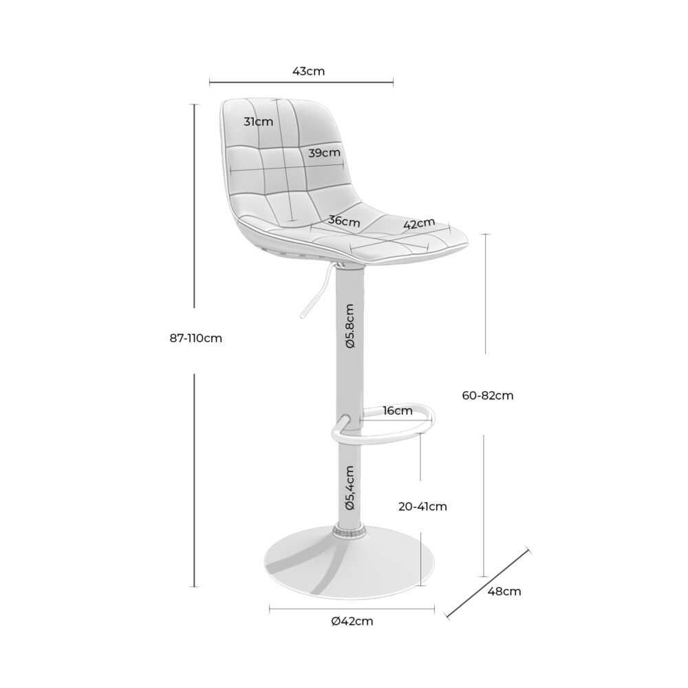TABURETE REGULABLE ASHA BEIGE - Imagen 9