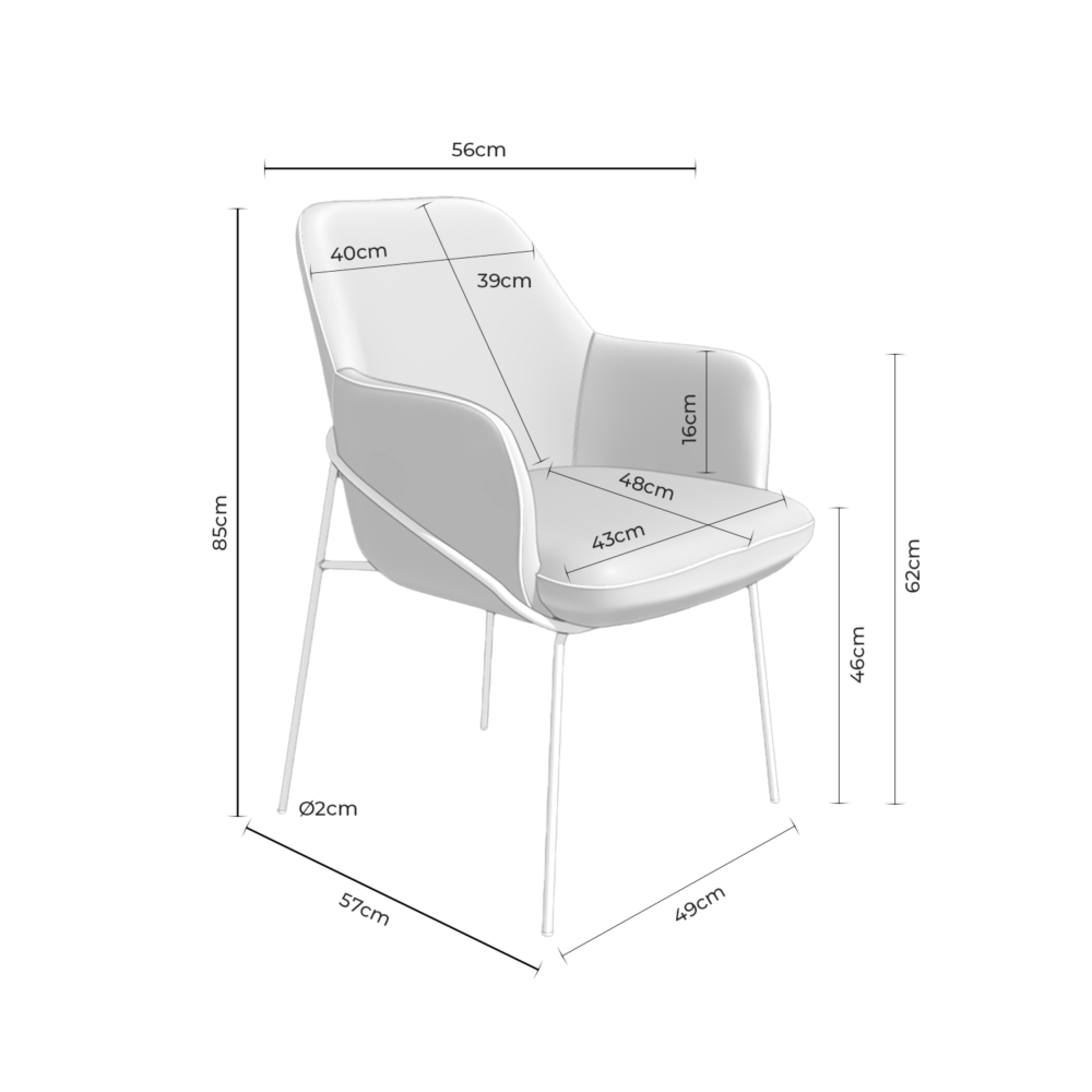 SILLA ABIGAIL GRIS CLARO - Imagen 9