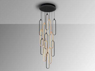 COLETTE-LAMP  NEGRO-ORO ROSA DIM - Imagen 2