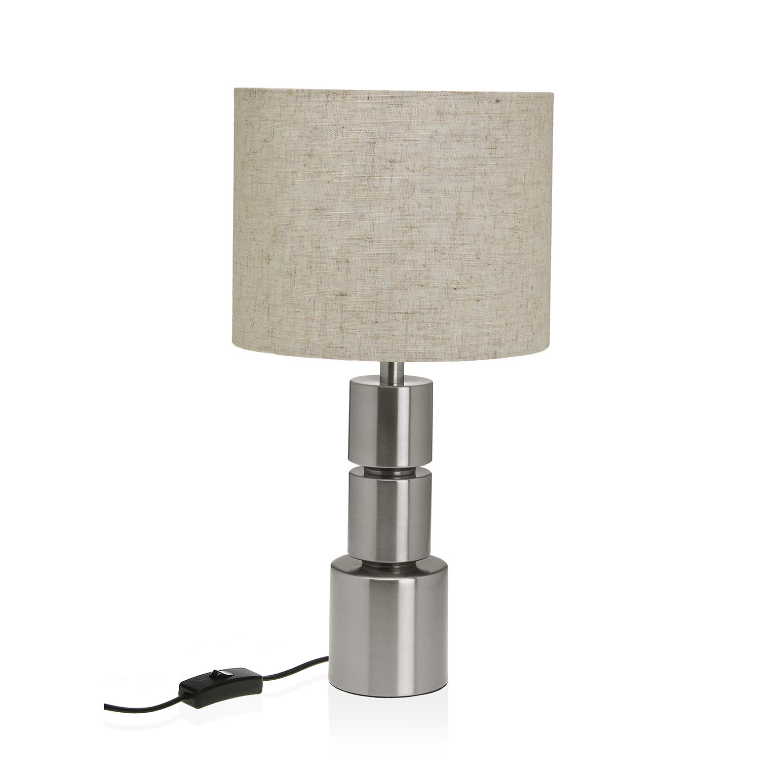 10700128 LAMPARA DE MESA YARE PLATEADO - Imagen 1