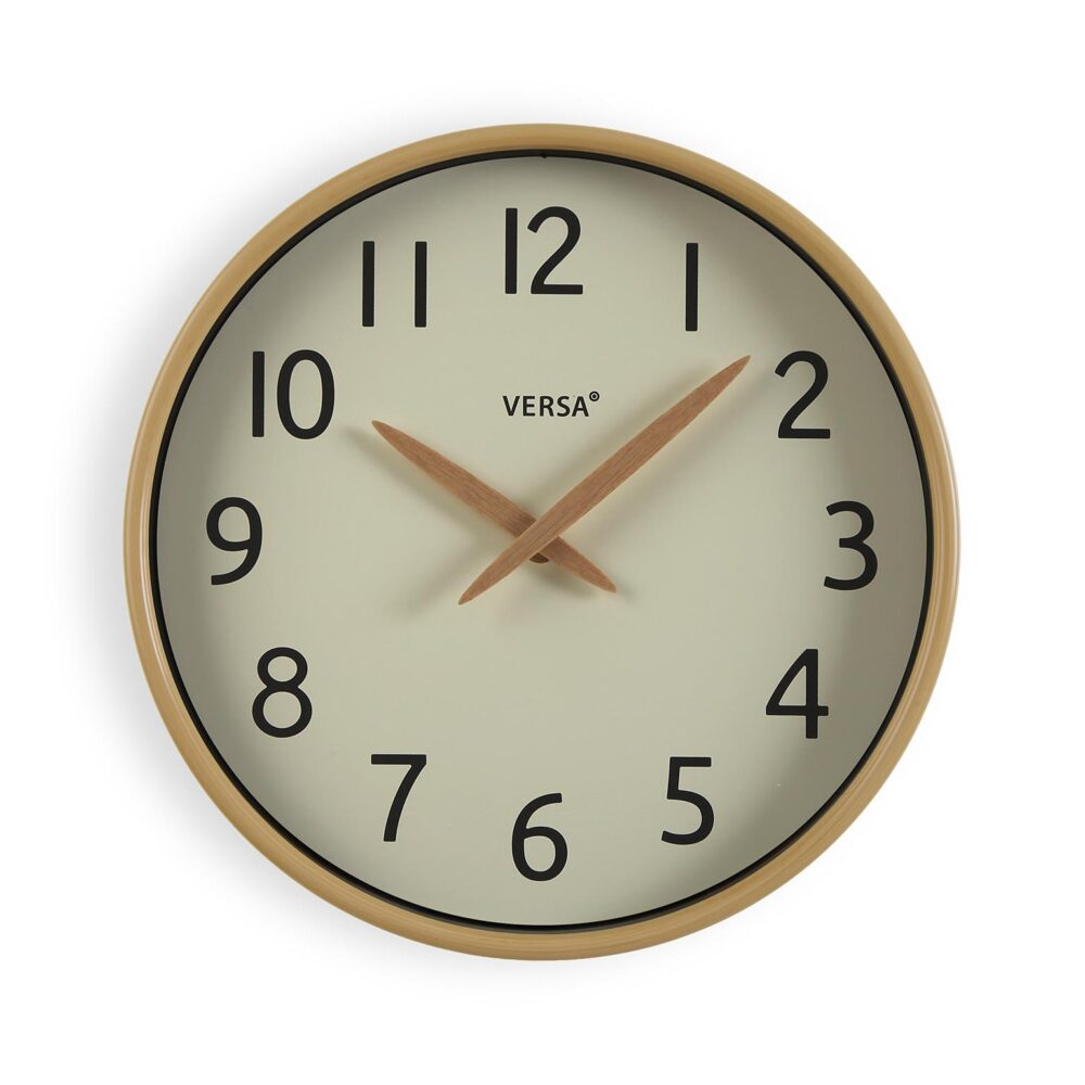RELOJ DE PARED EFECTO MADERA CLARA 30 CM - Imagen 1