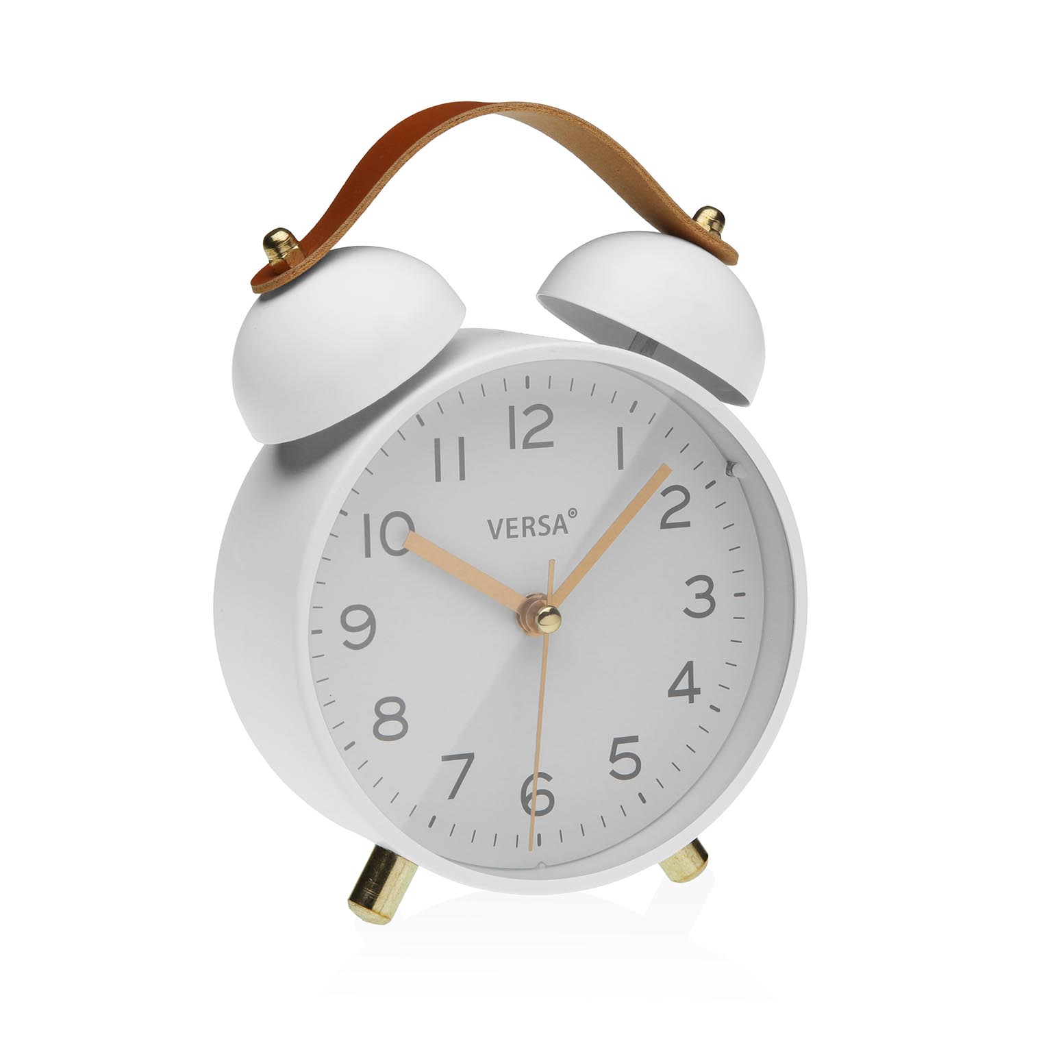 18560411 RELOJ DESPERTADOR DE MESA METAL BLANCO - Imagen 1