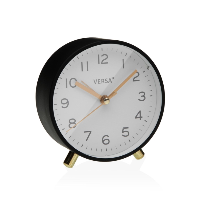 RELOJ DESPERTADOR DE MESA METAL NEGRO