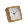 RELOJ DESPERTADOR DE MESA BAMBÚ CUADRADO BLANCO