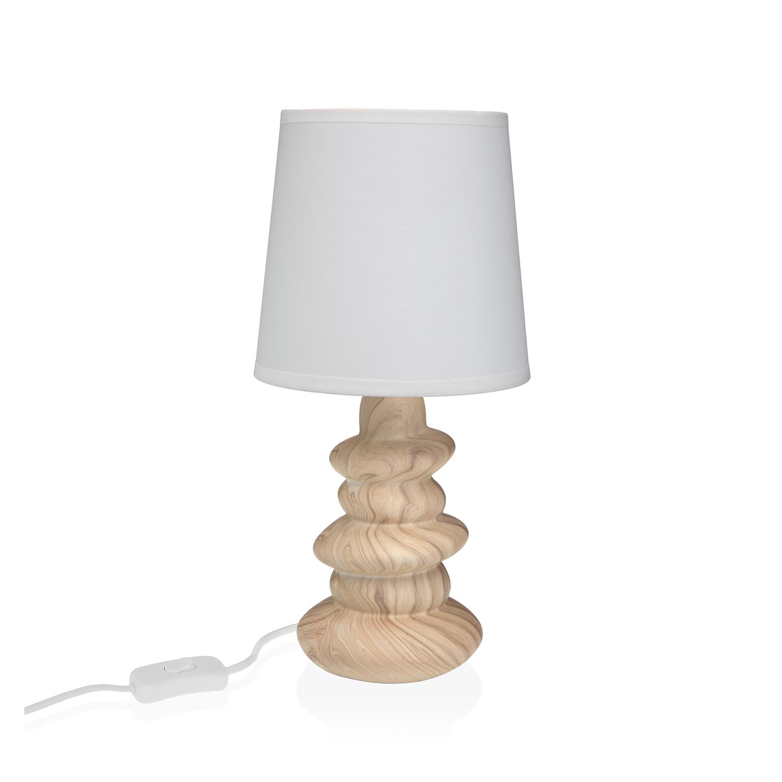 20790075 LAMPARA DE MESA NOLIA EFECTO MADERA - Imagen 1
