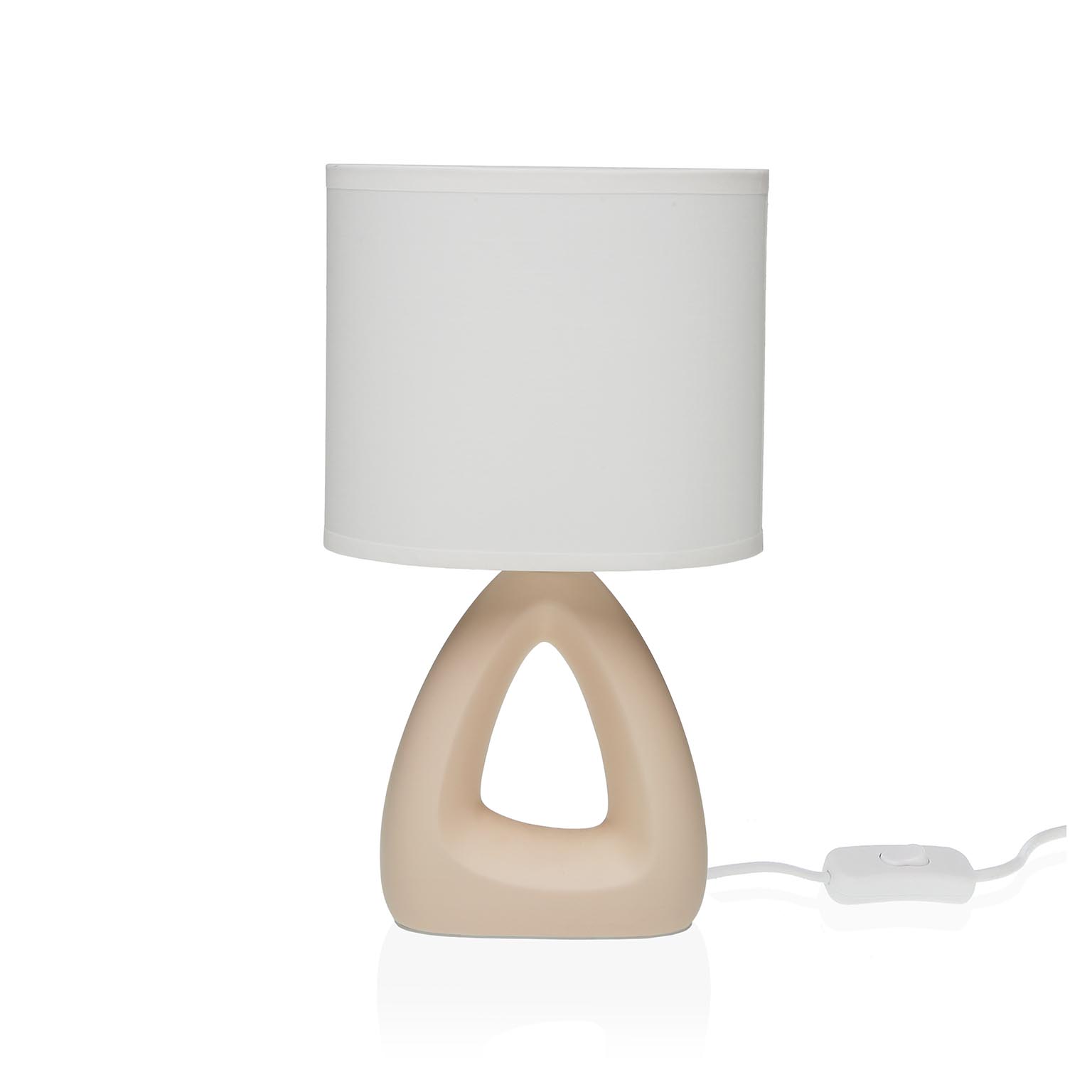 20790080 LAMPARA DE MESA NINBA CREMA - Imagen 1