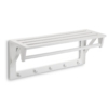 PERCHERO DE PARED BLANCO CON BALDA Y 5 GANCHOS