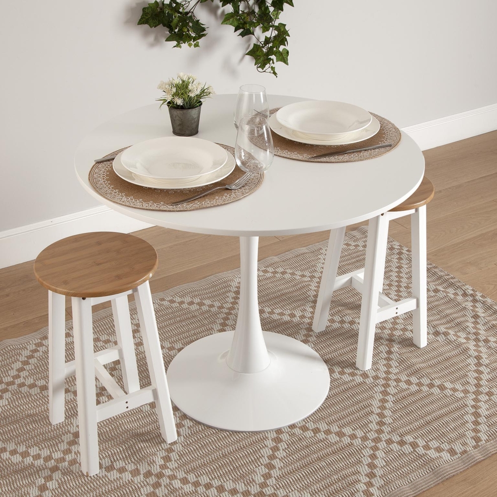 MESA BLANCA MEERA 100 CM - Imagen 2