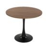 MESA NEGRA Y MADERA MEERA 100 CM