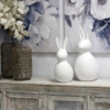 Figura Cerámica Conejo 44Cm Blanco - Imagen 6