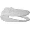 Figura Cerámica Cabeza de Cocodrilo Blanco
