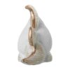 Figura Pez Cerámica 26Cm Blanco Arena y Dorado - Imagen 8