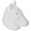 Figura Cabeza de Caballo Cerámica Blanco Arena y Dorado y 5Cm - Imagen 5