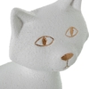 Figura Gato 27Cm Ceramica Blanco y Oro Acabado Arena - Imagen 5