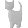 Figura Gato 40Cm Ceramica Blanco y Oro Acabado Arena - Imagen 4