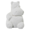 Figura Hipopótamo Cerámica Gris Arena