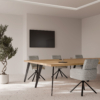 MESA FIJA RANDY 160X90 ROBLE/NEGRO - Imagen 2