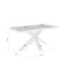 MESA FIJA GRACE 200 ROBLE/NEGRO - Imagen 7