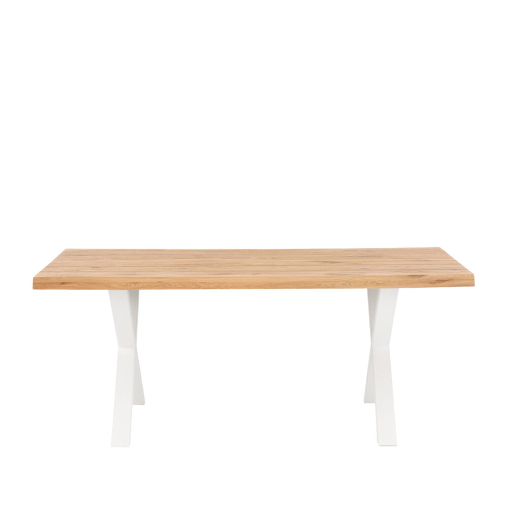 MESA FIJA CORINE 160 ROBLE/BLANCO 180 CM - Imagen 2