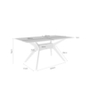MESA FIJA DELLA 160 CRISTAL/NOGAL - Imagen 6