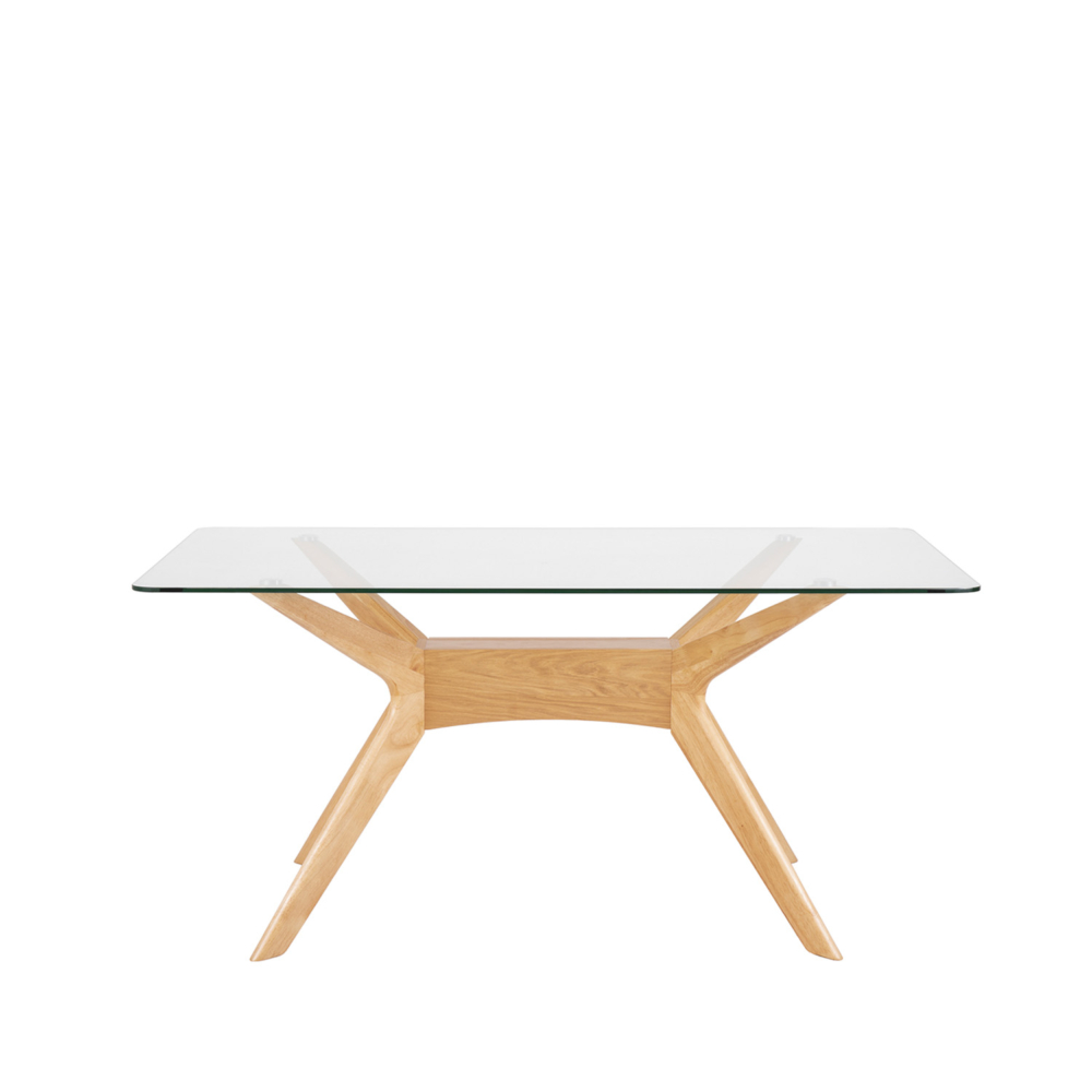 MESA FIJA DELLA 160 CRISTAL/ROBLE - Imagen 4