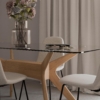 MESA FIJA DELLA 160 CRISTAL/ROBLE - Imagen 5
