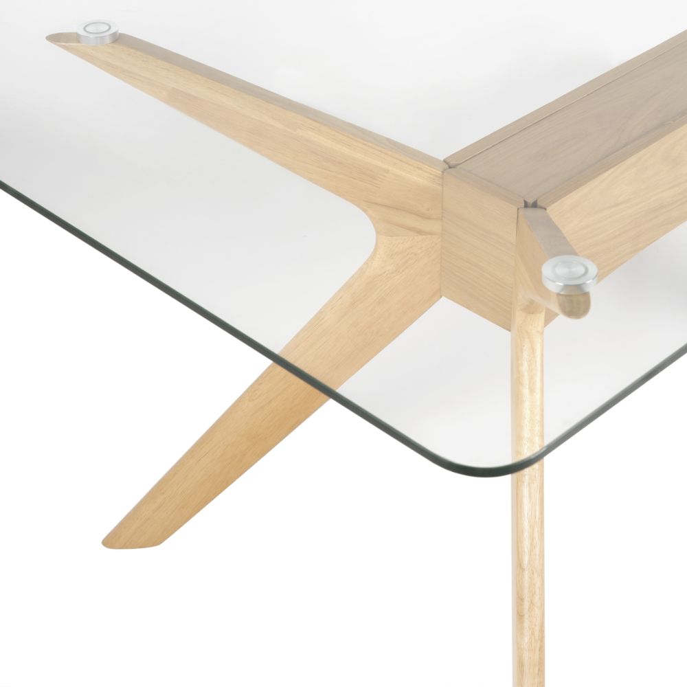 MESA FIJA DELLA 160 CRISTAL/ROBLE - Imagen 7
